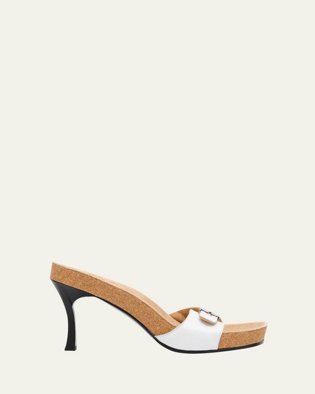 x Scholl Leather Mule Sandals